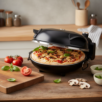 Machines à pizza électriques automatiques avec pierre de cuisson en céramique Fours à pizza en bois à usage domestique