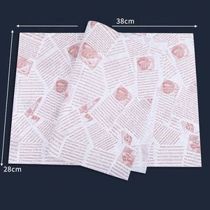 Papier d'emballage alimentaire jetable personnalisé en gros, résistant à la graisse, pour sandwichs, vente chaude, papier à hamburger, enduit de PE - Product Image 2