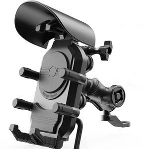 Soporte de teléfono de motocicleta de carga rápida-Nuevo modelo 2025-Soporte de carga inalámbrico de absorción de impacto para motocicleta - Product Image 1