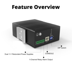 Switch Ethernet industriel géré de couche 2, 2XS+2HS+8G ports, Full Gigabit, montage sur rail DIN ou mural pour réseau d'entreprise - Product Image 2