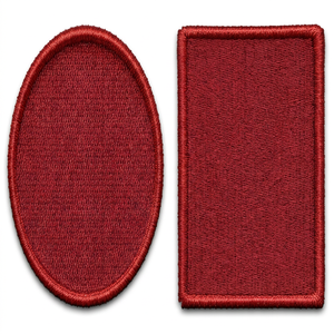 Parches de Tela Termoadhesivos de Fieltro Ecológico, Bordados con Rectángulo Rojo, para Ropa, Zapatos y Bolsos - Product Image 1