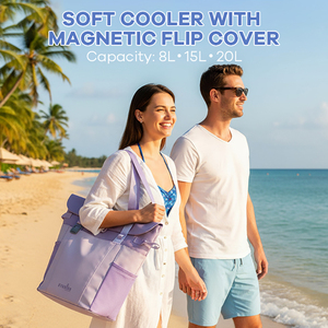 Portable Outdoor Beach Bag Multi-Size Insulated Thermal Handbag with Waterproof Zipper and Silk Print Logo - Product Image 2