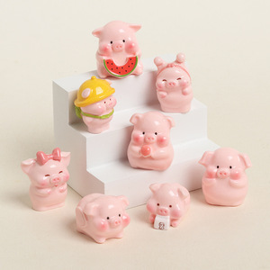 Resina tridimensionale KI Chuangshem, simpatico maialino, accessori fai da te, ornamenti per auto e scrivania - Product Image 3