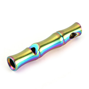 Silbato de Emergencia para Camping, Supervivencia al Aire Libre, Deportes, Equipo de Árbitro, Forma de Bambú, Metal, para Juegos de Pelota, Venta al Por Mayor del Fabricante - Product Image 3
