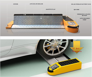 Solución de estacionamiento en carretera: Barrera de estacionamiento de acero con bloqueo inalámbrico RS485, altura de elevación de 220 mm y tiempo de elevación de 8 segundos - Product Image 4