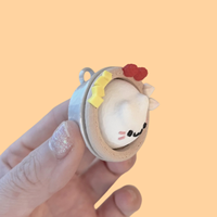 Porte-clés anti-stress en forme de œuf de chat imprimé en 3D, design bouton de clavier mécanique, jouet de décompression, disponible en OEM/ODM