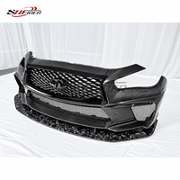 Bumper Depan Serat Karbon untuk Body Kit Infiniti Q50L dan Q50S; Splitter Depan Serat Karbon Forged.