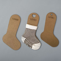 En-têtes d'Emballage Personnalisés pour Chaussettes, Étiquettes Cartonnées Pliées en Gros, Accroches en Papier pour Chaussettes