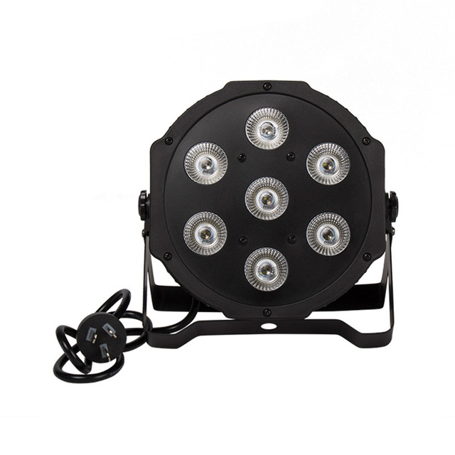 New 7*12W RGBW UV 4-in-1 LED Par Light Projection Lights with DMX512 Control for Wedding Stage Night Club Home Party