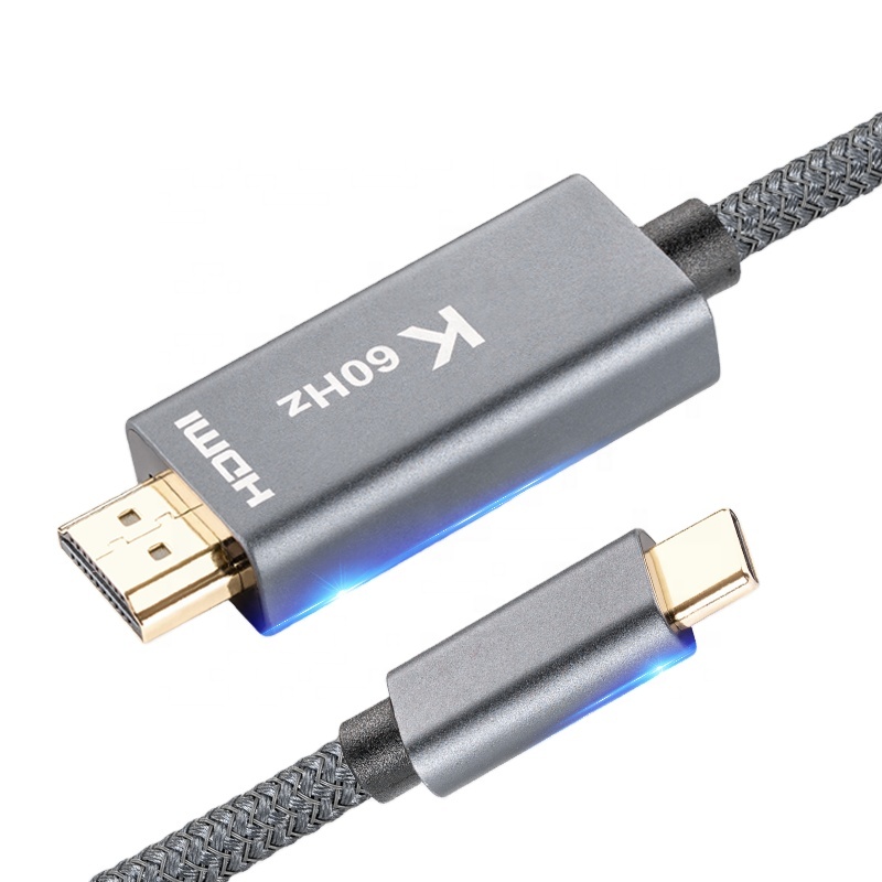 Ульт-unite Прямая продажа с фабрики высокое качество 2 м серый 4K @ 60 Гц USB-C к HDMI кабель
