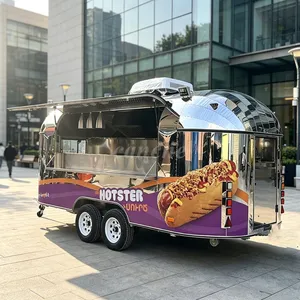 Carrito de Comida Móvil Eléctrico de Acero Inoxidable Estándar Europeo para Venta de Hot Dogs y Snacks, Totalmente Equipado - Product Image 1