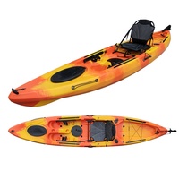 Kayak de pêche et de tourisme monoplace en plastique pour 1 personne, avec siège sportif, à propulsion par pagaie, pour océan, à vendre