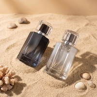 Flacon de parfum de luxe personnalisé Anding, vide, moderne, haut de gamme, transparent avec verre pulvérisateur, 100 ml