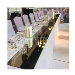 Đám cưới tổ Dạ tiệc Bảng trang trí dày lên bảng trung tâm nhựa Tấm Gương bảng Bìa Acrylic vàng bạc gương Tops - Product Image 2