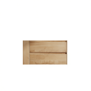 Meuble-lavabo mural 36 pouces en bois massif, design minimaliste, sans vasque, tiroir à fermeture douce, style moderne - Product Image 1