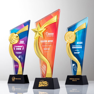 Crystal <b>Trophy</b> Laser <b>Engraved</b> Digital Printing Durable Conference Award Supplies Business Gift ABCDE - Product Image 1