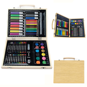 Biểu Tượng Tùy Chỉnh Bằng Gỗ Văn Phòng Phẩm Thiết Lập Cho Trẻ Em Bao Gồm Crayon Và Vẽ Thiết Lập Trong Một Hấp Dẫn Hộp Bằng Gỗ - Product Image 2