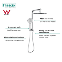 Frascio filigrane Chrome ensemble de douche pluie double douche barre coulissante colonne bain pluie tête 8/10/12 pouces ensemble de pommeau de douche