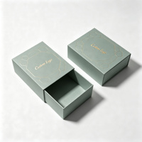 Boîte rigide personnalisée pour chocolats et bonbons avec couvercle coulissant réutilisable, logo gravé, emballage cadeau pour chocolats de marques de prestige