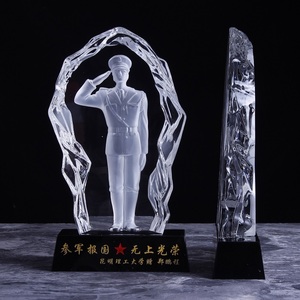 <span class=keywords><strong>Trophy</strong></span> Và Huy Chương Các Nhà Sản Xuất Bán Buôn Pha Lê Quân Giải Thưởng Cho Người Lính Nghỉ Hưu Quà Lưu Niệm - Product Image 4