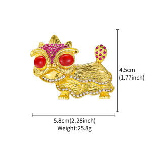 Weiman Moda Feminina Broches e Combinando Jóias Animais Elegante Esmeralda Banhado por Ouro Atacado - Product Image 6