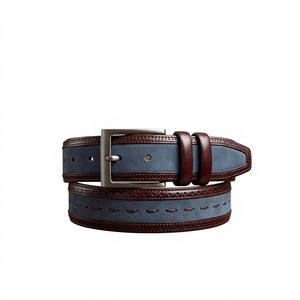 Ceinture formelle pour homme en cuir de vache 100% pur, longueur personnalisée, design vintage fait main avec boucle carrée en acier, largeur 3,8 cm, imperméable, qualité supérieure - Product Image 1