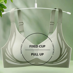 No Steel Ring Bralette Wireless <strong>Lilt</strong> Traceless Bra Large Chest Push-up Bras Anti-sagging Sleeping Women's Bra for Women Seamless - Product Image 3