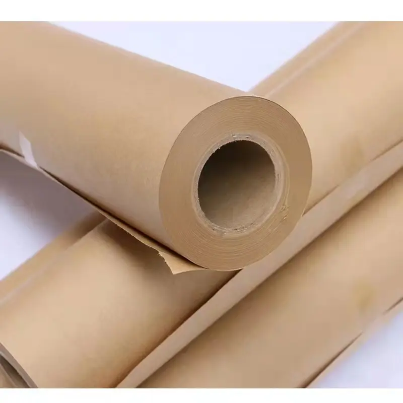 Manufacturer waterproof brown pe silicone coated wrapping kraft release paper roll