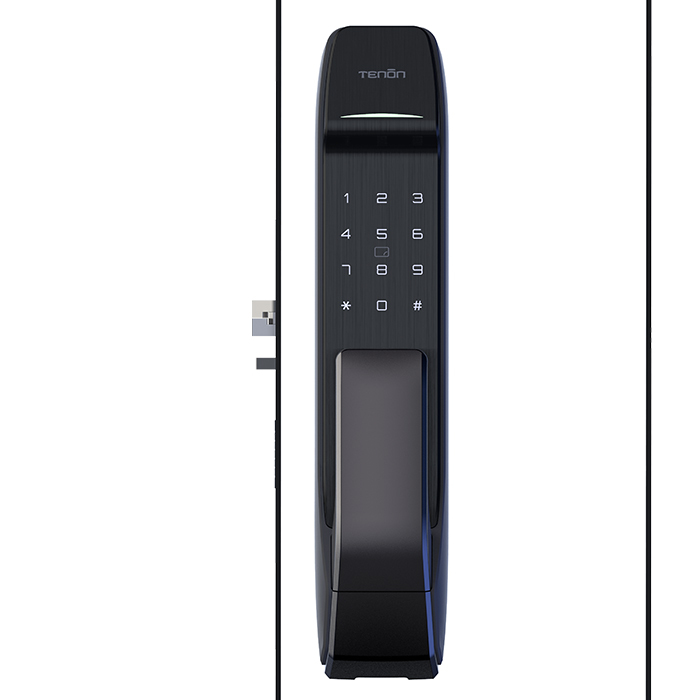 A2c Biometric Fingerprint Lock Self Locking Automatic Push Pull Smart Door Lock