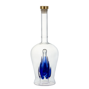 Al por mayor personalizado hecho a mano en forma de Aloe arte vacío <span class=keywords><strong>Agave</strong></span> <span class=keywords><strong>azul</strong></span> <span class=keywords><strong>Tequila</strong></span> 750ml vino whisky decantador botella de licor de vidrio para Vodka - Product Image 6