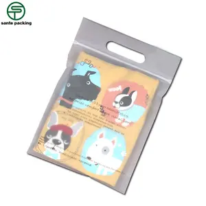 wholesale reusable dog clothes top zip lock packaging bags shopping bags with zipper