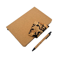 Bois naturel liège haute qualité nouveau marc de café boucle cahier A5 cadeau d'affaires bloc-notes ensemble personnalisé écologique bureau