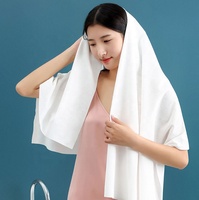 Serviette jetable non tissée pour salon de beauté, serviette jetable pour cheveux, serviette de bain jetable pour hôtel