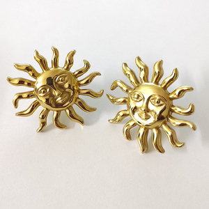 热销个性化黄铜笑脸太阳形拉手旋钮衣柜抽屉柜门拉手 - Product Image 6