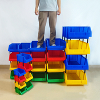 Bacs de rangement en plastique pour entrepôt, boîtes de rangement pour pièces de quincaillerie, caisses en plastique HDPE en nouveau matériau, bacs en plastique d'usine