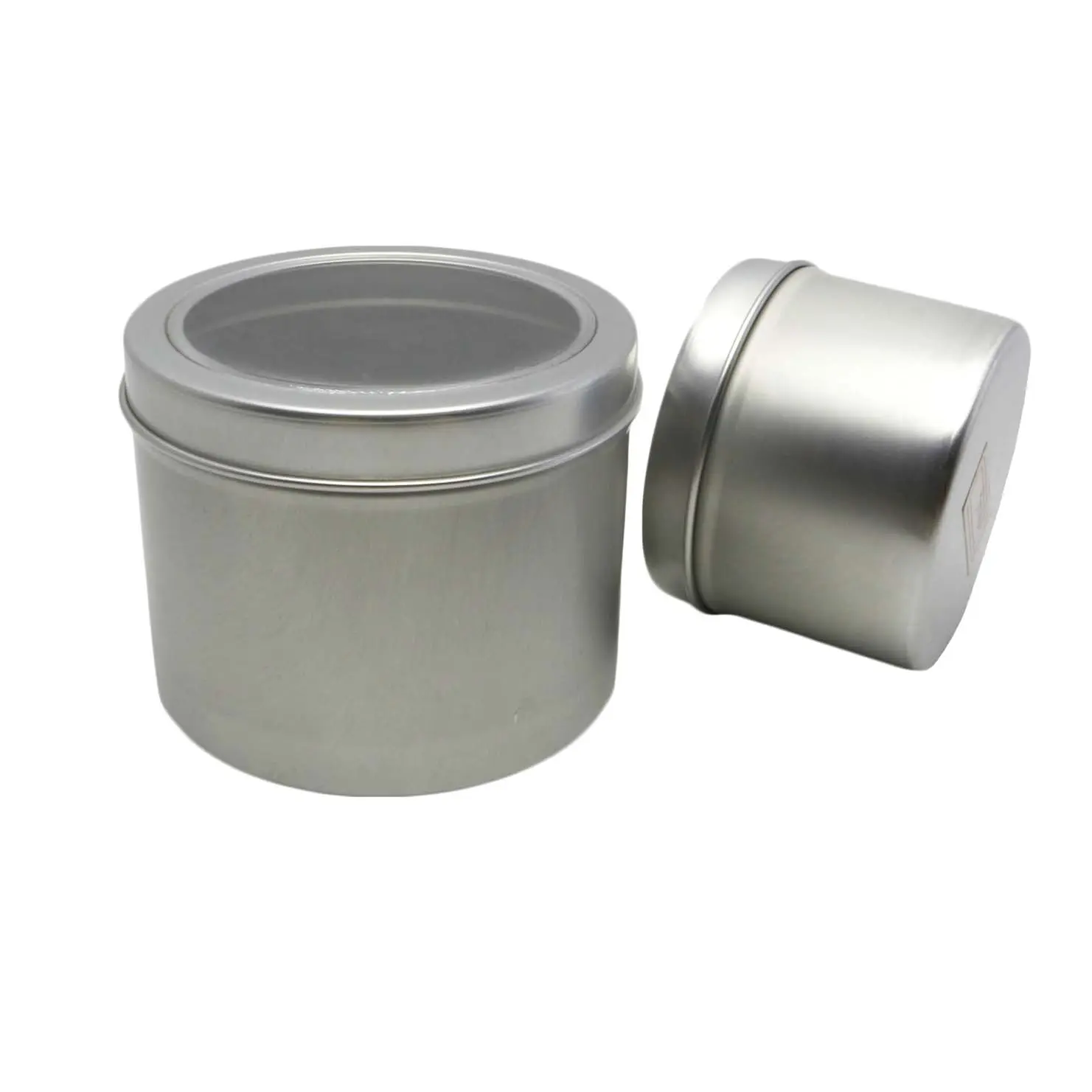 Алюминиевая круглая банка для бальзама для губ, 30 мл, 50 мл, 100 мл, чая, оконные алюминиевые банки для AJ-CC101