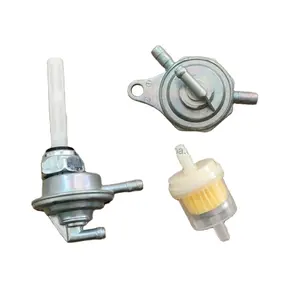 3 way Vacuum Fuel Petcock Motorcycle Fuel Valve set air filter Scooter Fuel Cock For GY6 parts 50 125 150 Moped atv Suzuki