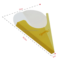 Boîte d'emballage de porte-papier cône crêpe frites aliments chauds jetables à emporter
