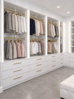 Lemari Pakaian Geser Kaca Ganda Mewah Italia, Kabinet Ruang Besar untuk Perabot Kamar Tidur Rumah