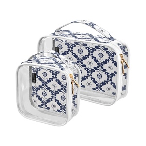 New Arrival Customs logo Waterproof Travel Wash <b>Makeup</b> <b>Storage</b> Bag Women clear Pvc Cosmetic Bag Transparent - Product Image 1