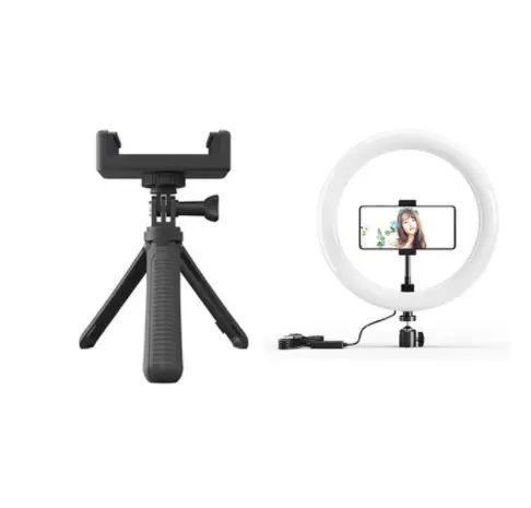 Grosir Pabrik Lingkaran Kamera Dapat Disesuaikan Tripod Berdiri Live Makeup LED Ring Light