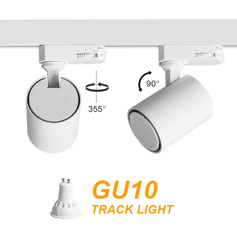 Modern Surface Mounted Adjustable Aluminum Fixture Housing Ceiling Track Lighting GU10 LED Spot Track Light For Hotel