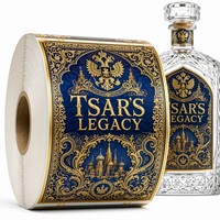 Autocollants en vinyle imperméables personnalisés, résistants aux UV et aux rayures, en feuille d'or, pour bouteilles de liqueur, vin, bière, miel, confiture