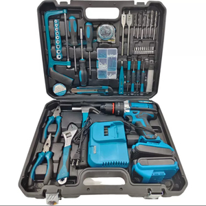 <span class=keywords><strong>Perceuse</strong></span> à percussion sans fil industrielle, diamètre de perçage maximal de 10 mm, vitesse variable, livrée avec clé et boîte à batterie, ensemble d'outils électriques - Product Image 1