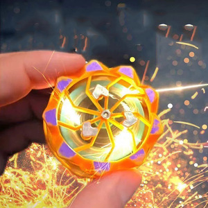 <span class=keywords><strong>Toupie</strong></span> Gyroscope Lumineuse Portative Effet Feux d'Artifice, Jouet Anti-stress Fidget Spinner, Gyroscope de Doigt - Product Image 1