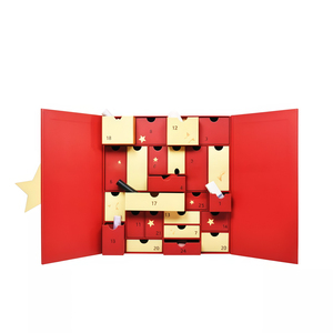 2025 nuovo arrivo di cartone di lusso personalizzato regalo di Natale riciclabile scatola di carta calendario dell'avvento Premium, scatola di imballaggio cosmetico - Product Image 2