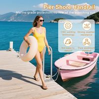 Rampe de sécurité en aluminium pour piscine, spa et quai extérieur, 28" x 13", résistante à la rouille et aux UV