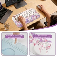 Repose-poignets ergonomique en mousse à mémoire de forme avec design floral personnalisé pour souris de jeu, ordinateur portable, couleur personnalisable, résistant à l'eau