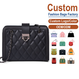 Premium Quilted PU Leather Chain Shoulder <b>Bag</b> with D-Lock Clasp Chic Flap Purse for Women's Daily Commute <b>Work</b> Evening Party - Product Image 1