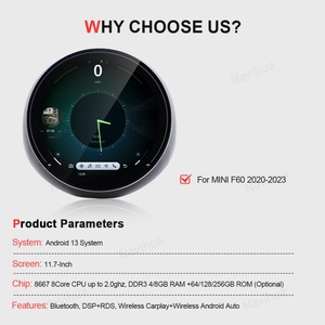 Écran rond de 11,7 pouces pour BMW MINI F60 2020 2023, autoradio multimédia Android, unité principale de voiture, moniteur, navigation, Carplay, nouveau design - Product Image 4